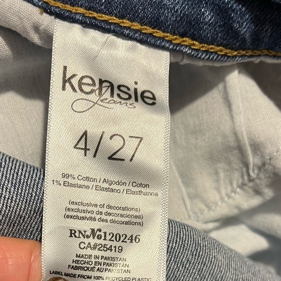 Kensie The Effortless Skinny Crop Flower Print Jeans Sz 4/27 - Picture 5 of 6